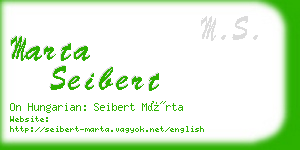 marta seibert business card